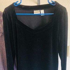 Chico’s Velvet  V-Neck Shirt
